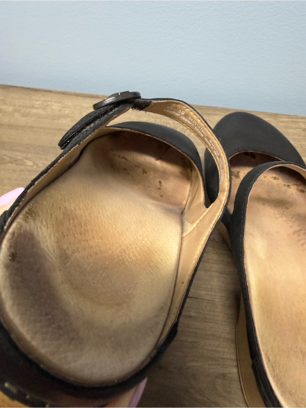 Dansko Black Mary Jane Clogs with Wood-Look Platform - Picture 7 of 10